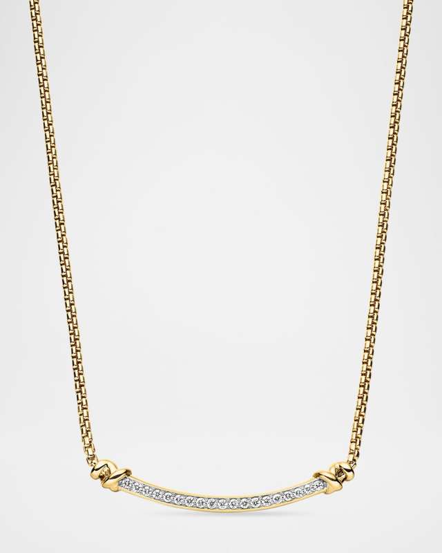 Petite Helena Wrap Diamond Station Necklace in 18k Gold